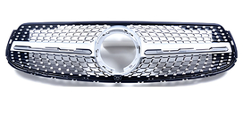 Mercedes GLC X253 2015-2022 рр. Передня решітка Diamond Silver (для GLC 43 AMG/GLC 63 AMG/AMG-Line 2019-2022) фото 2