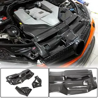 Корпус системи холодного впуску з кришкою (для C63 AMG 2012-2014,Сухий карбон) Mercedes C-class W204 2007-2015 рр. фото 1