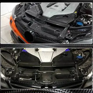 Корпус системи холодного впуску з кришкою (для C63 AMG 2012-2014,Сухий карбон) Mercedes C-class W204 2007-2015 рр. фото 3
