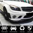 Mercedes C-class W204 2007-2015 рр. Накладки на передній бампер (для C63 AMG Sedan 2008-2011, Карбон) фото 2