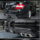 Mercedes C-class W204 2007-2015 рр. Дифузор заднього бампера V4 (для AMG SD 2008-2011, Карбон) фото 3