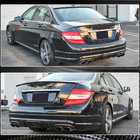 Mercedes C-class W204 2007-2015 рр. Дифузор заднього бампера V4 (для AMG SD 2008-2011, Карбон) фото 4