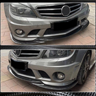 Mercedes C-class W204 2007-2015 рр. Накладка на передній бампер Lip V3 (для AMG 2008-2011, Карбон) фото 3