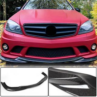 Накладка на передній бампер Lip V3 (для AMG 2008-2011, Карбон) фото 1