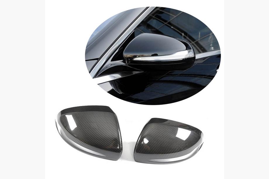 Mercedes S-class W222 2013-2022 рр. Накладки на дзеркала V1 (2014-2017, Карбон) Фото 1