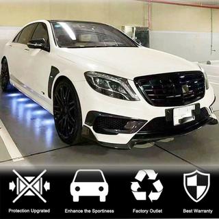 Накладки на передній бампер V1 (для S63 AMG 2014-2017, Карбон) фото 3
