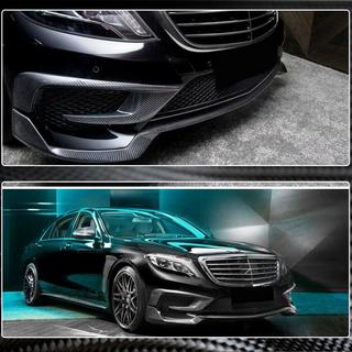 Накладка на передній бампер Lip (для S63 AMG 2014-2017, Карбон) фото 3
