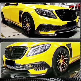 Накладка на передній бампер Lip (для S63 AMG 2014-2017, Карбон) фото 4