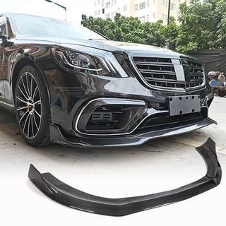 Накладка на передній бампер Lip (для S63/S65 AMG 2018-2022, Карбон) фото 1