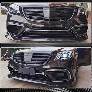 Накладка на передній бампер Lip (для S63/S65 AMG 2018-2022, Карбон) фото 4