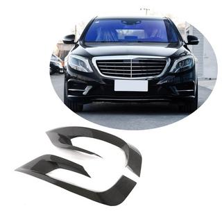 Накладки на передній бампер (для AMG-Line 2014-2017, Карбон) фото 1
