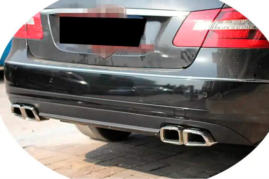 Mercedes E-class W212 2009-2016 рр. Дифузор заднього бампера (для Base SD 2010-2013, Карбон) Фото 1