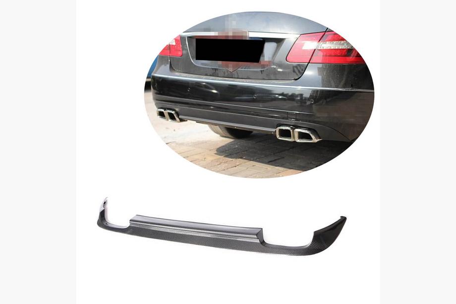 Mercedes E-class W212 2009-2016 рр. Дифузор заднього бампера (для Base SD 2010-2013, Карбон) Фото 12