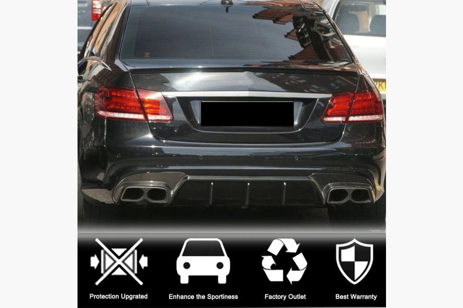Mercedes E-class W212 2009-2016 рр. Дифузор заднього бампера V2 (для E63 AMG 2013-2016, Карбон) Фото 3