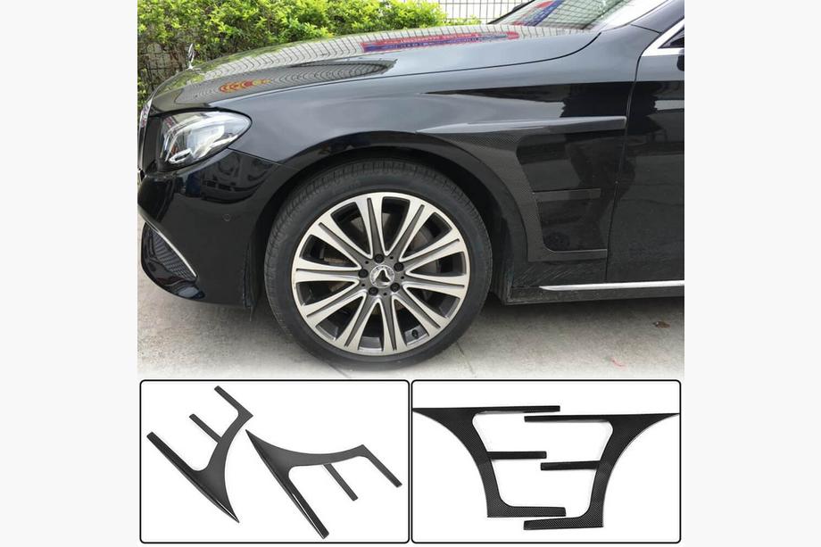 Mercedes E-сlass W213 2016-2023 рр. Накладки на передні крила (AMG-Line/E43 AMG 2016-2019, Карбон) Image