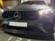 Mercedes E-сlass W213 2016-2023 рр. Накладки на передній бампер (для AMG-Line 2020+, Сухий карбон) фото 6