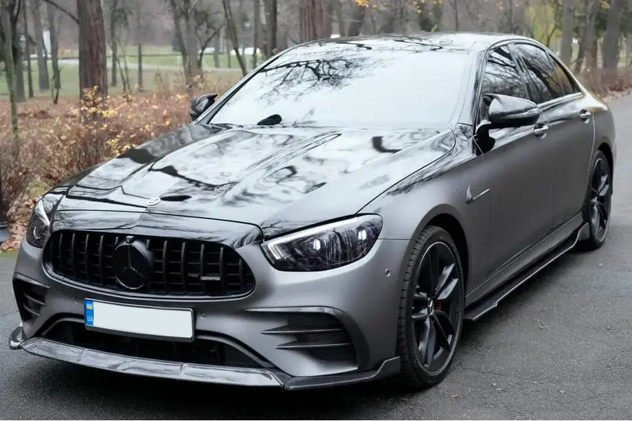 Mercedes E-class W213 2016-2023 рр. Бокові пороги (2016-2019, Карбон) Фото 4
