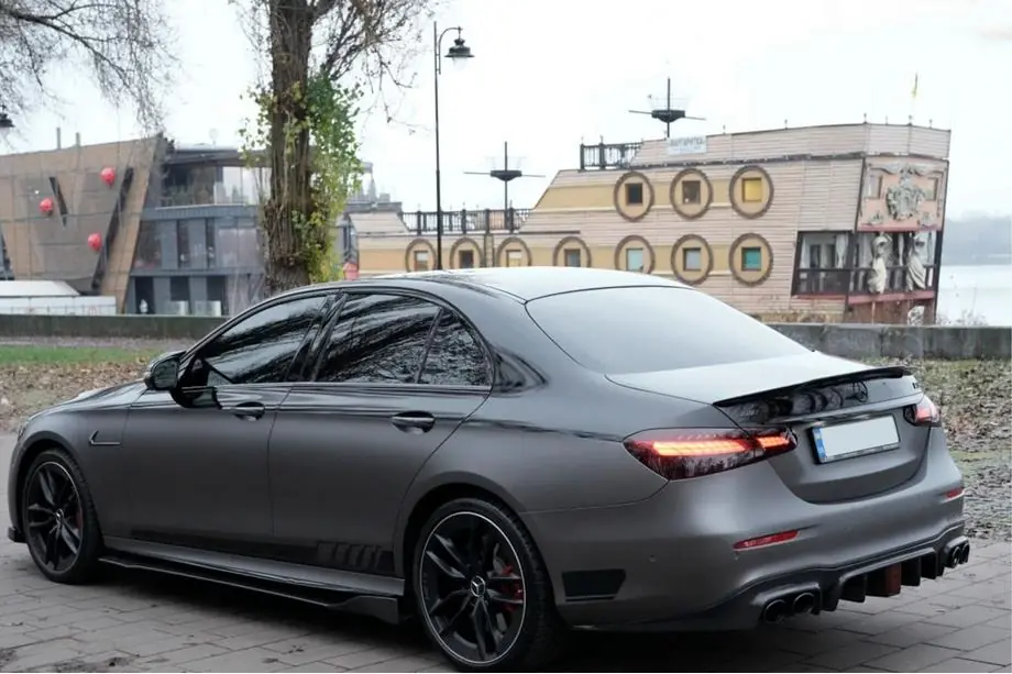 Mercedes E-class W213 2016-2023 рр. Бокові пороги (2016-2019, Карбон) Фото 5
