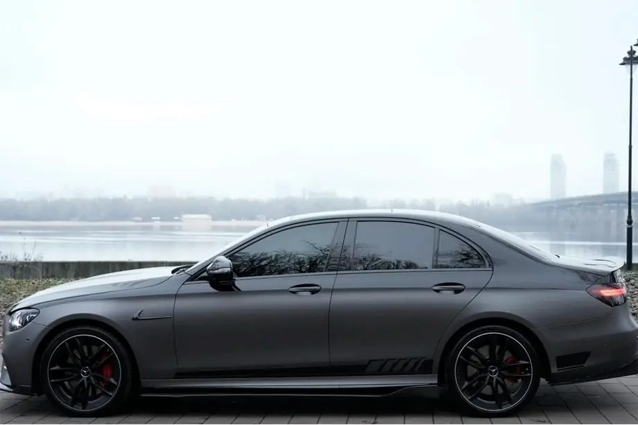 Mercedes E-class W213 2016-2023 рр. Бокові пороги (2016-2019, Карбон) Фото 1