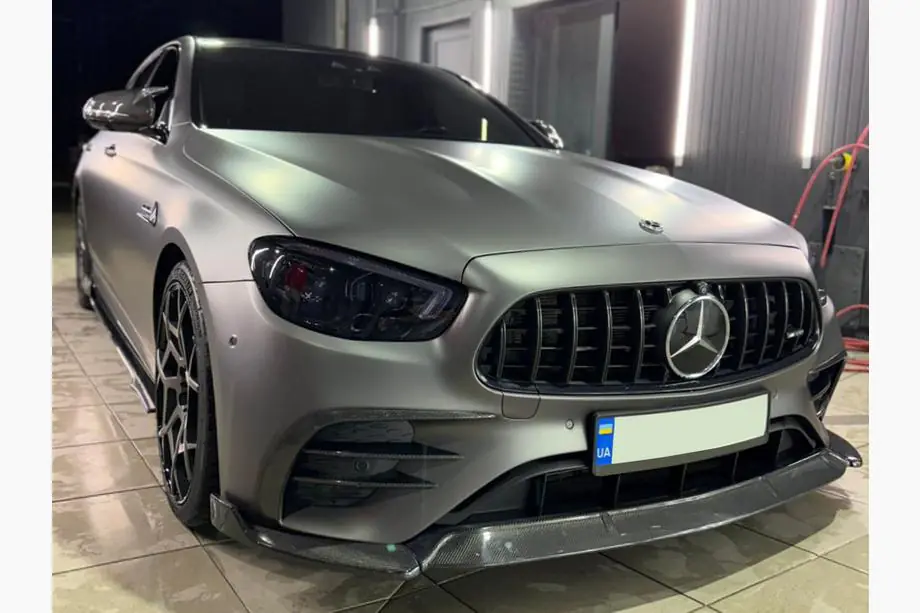 Mercedes E-class W213 2016-2023 рр. Бокові пороги (2016-2019, Карбон) Фото 24