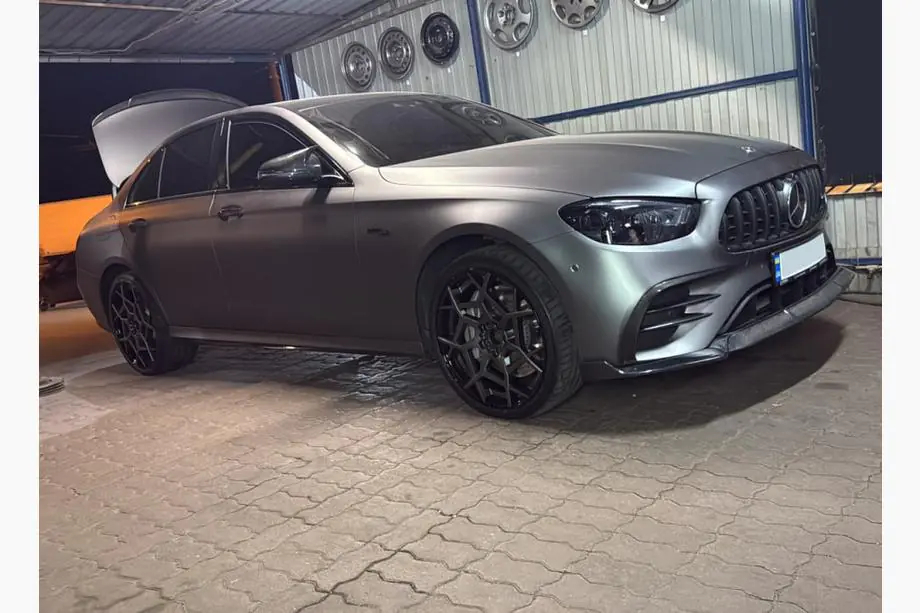 Mercedes E-class W213 2016-2023 рр. Бокові пороги (2016-2019, Карбон) Фото 9