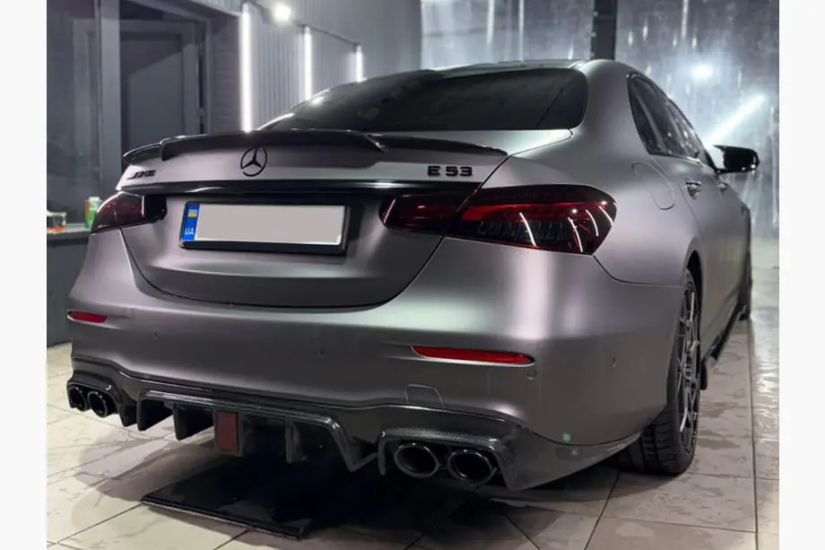 Mercedes E-class W213 2016-2023 рр. Бокові пороги (2016-2019, Карбон) Фото 23