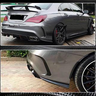 Накладки на задній бампер V3 (для AMG-Line / CLA45 AMG SD, Карбон) фото 4
