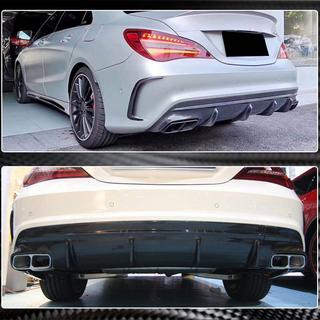 Дифузор заднього бампера (для AMG-Line / CLA45 AMG 2017-2019, Карбон) фото 4