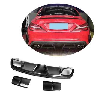 Дифузор заднього бампера V1 (для AMG-Line / CLA45 AMG 2013-2016, Карбон) фото 1