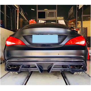Дифузор заднього бампера V1 (для AMG-Line / CLA45 AMG 2013-2016, Карбон) фото 2