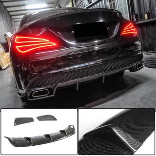 Дифузор заднього бампера V2 (для AMG-Line / CLA45 AMG 2013-2016, Карбон) фото 1