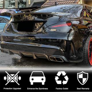 Дифузор заднього бампера V2 (для AMG-Line / CLA45 AMG 2013-2016, Карбон) фото 4
