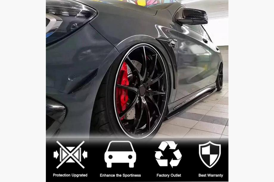 Mercedes CLA C117 2013-2019 рр. Бокові пороги V3 (для HB, Карбон) Фото 2