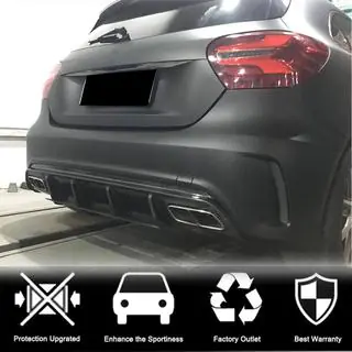 Дифузер заднього бампера V1 (для AMG-Line / A45 AMG HB) фото 2