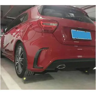 Накладки на задній бампер (для A45 AMG HB 2013-2015, Карбон) фото 2