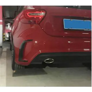 Накладки на задній бампер (для A45 AMG HB 2013-2015, Карбон) фото 3