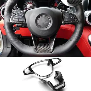 Накладка на кермо (Карбон) Mercedes A-class W176 2012-2018 рр. фото 1
