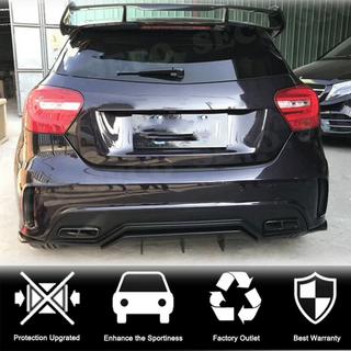 Накладки на задній бампер Flap (для AMG-Line / A45 AMG HB, Карбон) фото 2