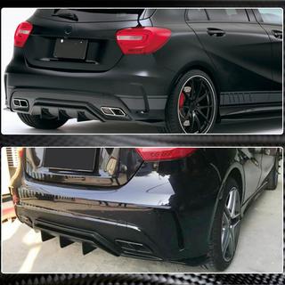 Накладки на задній бампер Flap (для AMG-Line / A45 AMG HB, Карбон) фото 3