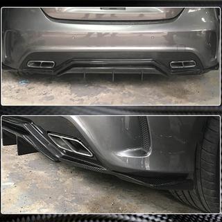 Накладки на задній бампер Flap (для AMG-Line / A45 AMG HB, Карбон) фото 4