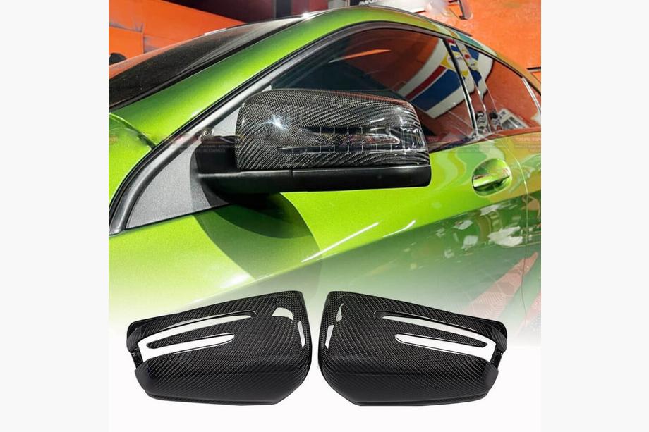 Mercedes A-class W176 2012-2018 рр. Накладки на дзеркала (Карбон) Фото 1