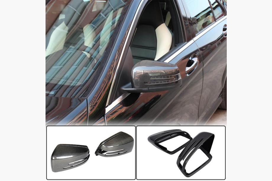 Mercedes A-class W176 2012-2018 рр. Накладки на дзеркала (Карбон) Фото 2