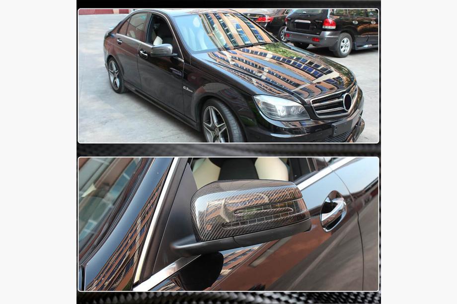 Mercedes A-class W176 2012-2018 рр. Накладки на дзеркала (Карбон) Фото 4