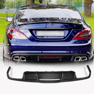 Дифузор заднього бампера (для Base/CLS63 AMG 2015-2018, Карбон) фото 1