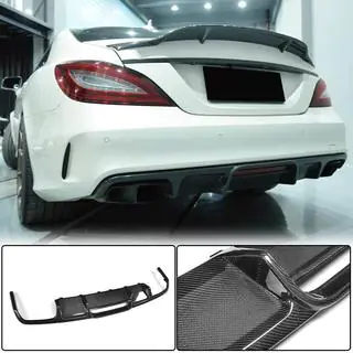 Дифузор заднього бампера (для Base/CLS63 AMG 2015-2018, Карбон) фото 2