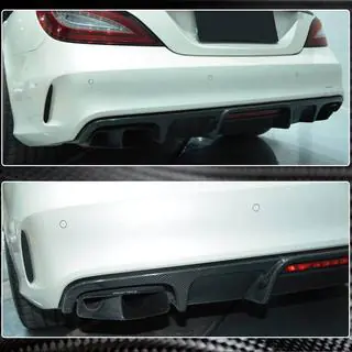 Дифузор заднього бампера (для Base/CLS63 AMG 2015-2018, Карбон) фото 3