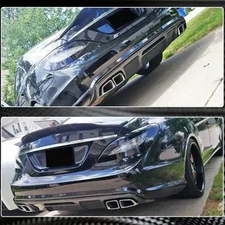 Дифузор заднього бампера (для Base/CLS63 AMG 2015-2018, Карбон) фото 4