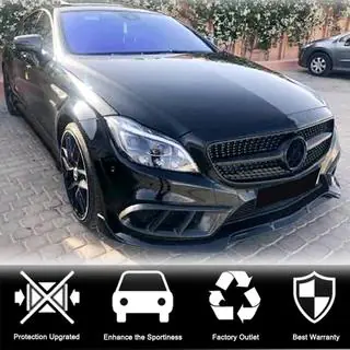 Накладки на передній бампер (для AMG-Line SD 2015-2018, Карбон) фото 2
