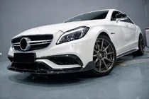 Mercedes CLS C218 2011-2018 рр. Накладка на передній бампер Lip V2 (для CLS63 AMG SD 2015-2018, Карбон) фото 1
