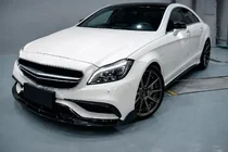 Mercedes CLS C218 2011-2018 рр. Накладка на передній бампер Lip V2 (для CLS63 AMG SD 2015-2018, Карбон) фото 3